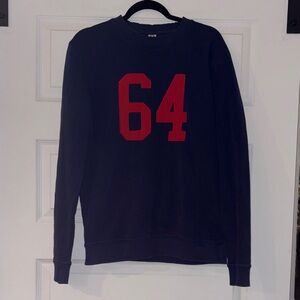 64 Brand Navy Blue Sweatshirt with Red Number 64